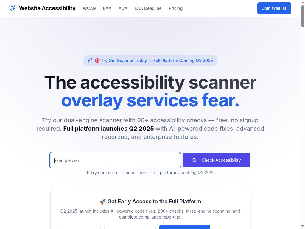 WebsiteAccessibility.io screenshot